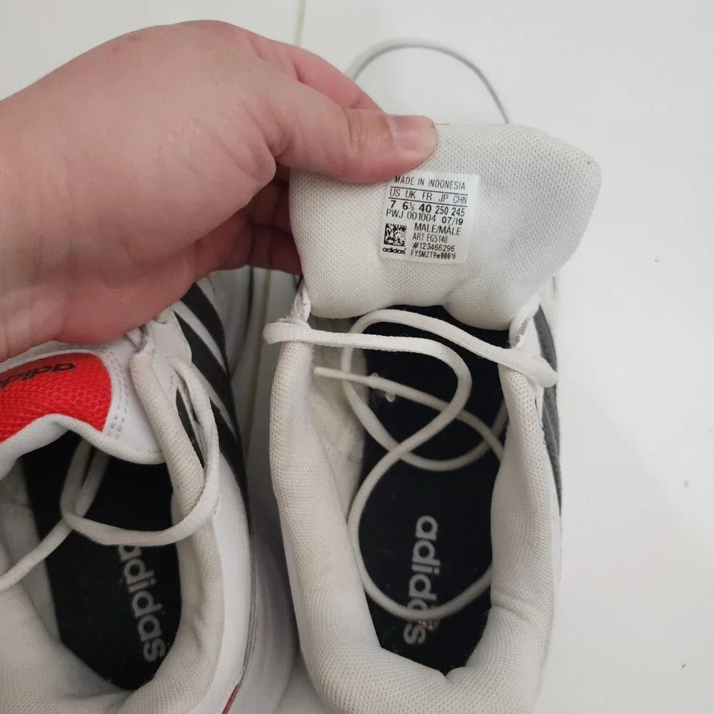 adidas Men's White and Red Strutter Chunky Sneaker Shoes Size 7